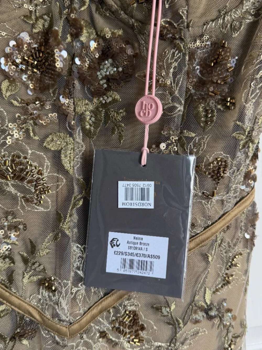 House of CB Naima Dress - Olive Bronze NWT - Picture 4 of 7